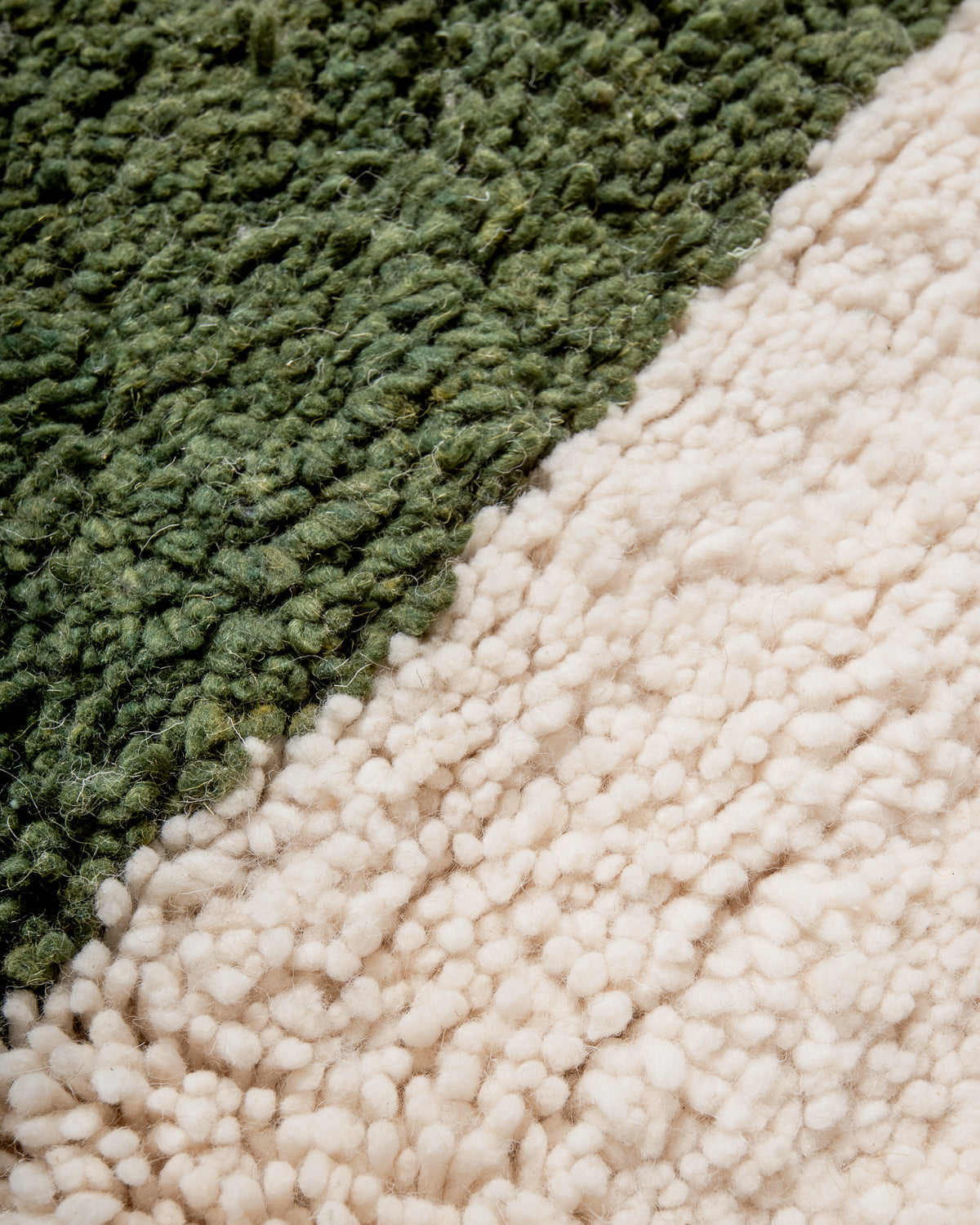 Modern, designer, handcrafted Berber rug from Morocco. Beniourain carpet with beautiful colours and patterns and fluffy wool texture.